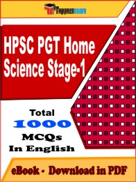 HPSC PGT Home Science Stage-1 Exam PDF Book In English - MCQ / Objective Questions