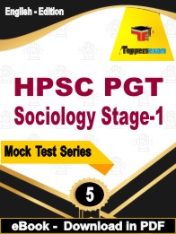 HPSC PGT Sociology Stage-1 PDF Book In English - Practice Set