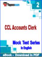 CCL Accounts Clerk Test PDF Book In English - Question Paper