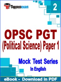 OPSC PGT (Political Science) Paper 1 Exam PDF Book In English - Question Paper