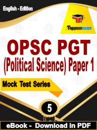 OPSC PGT (Political Science) Paper 1 Exam PDF Book In English - Practice Set
