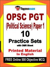 OPSC PGT (Political Science)  Paper 1 Exam Book in English - Practice Set