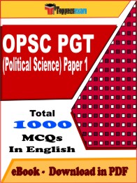 OPSC PGT (Political Science)  Paper 1 Exam PDF Book In English - MCQ / Objective Questions