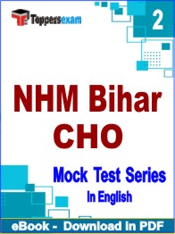 NHM Bihar CHO Exam PDF Book In English - Question Paper