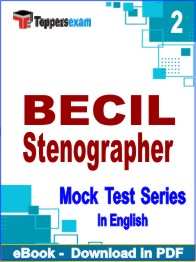 BECIL Stenographer Exam PDF Book In English - Question Paper
