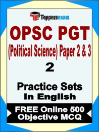 OPSC PGT (Political Science) Paper 2 & 3 Exam Book in English - Question Paper / Practice Set