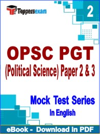 OPSC PGT (Political Science) Paper 2 & 3 Exam PDF Book In English - Question Paper