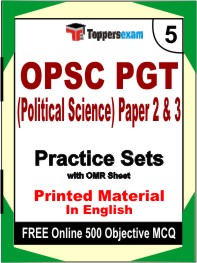 OPSC PGT (Political Science) Paper 2 & 3 Exam Book in English - Mock Test / Practice Set