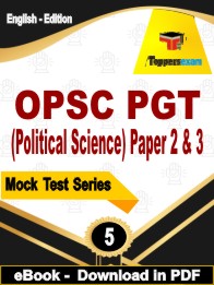OPSC PGT (Political Science) Paper 2 & 3 Exam  PDF Book In English - Practice Set