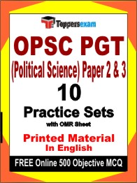 OPSC PGT (Political Science) Paper 2 & 3 Exam Book in English - Practice Set