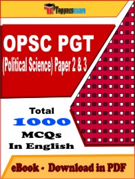 OPSC PGT (Political Science) Paper 2 & 3 Exam PDF Book In English - MCQ / Objective Questions
