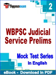 WBPSC Judicial Service Prelims Test PDF Book In English - Question Paper