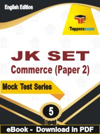 JK SET Commerce (Paper 2) PDF Book In English - Practice Set