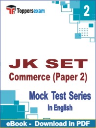 JK SET Commerce (Paper 2) PDF Book In English - Question Paper