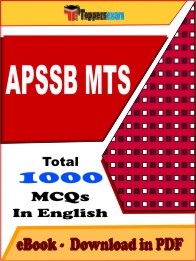 APSSB MTS Exam PDF Book In English - MCQ / Objective Questions