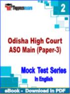 Odisha High Court ASO Main (Paper-3) Test PDF Book In English - Question Paper