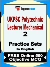 UKPSC Polytechnic Lecturer Mechanical Exam Book in English - Question Paper / Practice Set