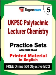 UKPSC Polytechnic Lecturer Chemistry Exam Book in English - Mock Test / Practice Set