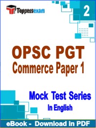 OPSC PGT Commerce Paper 1 Exam PDF Book In English - Question Paper