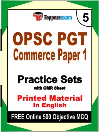 OPSC PGT Commerce Paper 1 Exam Book in English - Mock Test / Practice Set