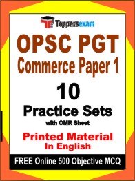 OPSC PGT Commerce Paper 1 Exam Book in English - Practice Set