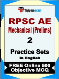 RPSC AE Mechanical (Prelims) Exam Book in English - Question Paper / Practice Set