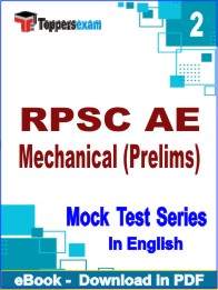 RPSC AE Mechanical (Prelims) Exam PDF Book In English - Question Paper