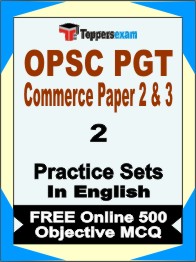 OPSC PGT Commerce Paper 2 & 3 Exam Book in English - Question Paper / Practice Set