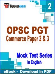 OPSC PGT Commerce Paper 2 & 3 Exam PDF Book In English - Question Paper