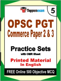 OPSC PGT Commerce Paper 2 & 3 Exam Book in English - Mock Test / Practice Set
