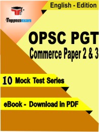 OPSC PGT Commerce Paper 2 & 3 Exam PDF Book In English - Mock Test/Practice Set