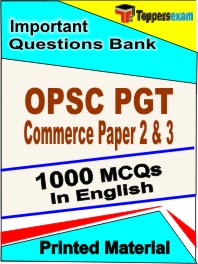 OPSC PGT Commerce Paper 2 & 3 Exam  Book in English - Objective MCQ