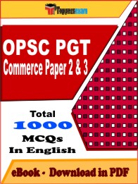 OPSC PGT Commerce Paper 2 & 3 Exam PDF Book In English - MCQ / Objective Questions