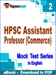 HPSC Assistant Professor (Commerce) Exam PDF Book In English - Question Paper