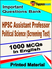 HPSC Assistant Professor Political Science (Screening Test) Exam Book in English - Objective MCQ