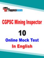 CGPSC Mining Inspector Model Paper