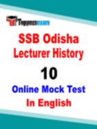 SSB Odisha Lecturer History Mock Test