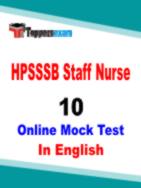 HPSSSB Staff Nurse Free Mock Test
