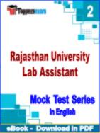 Rajasthan University Lab Assistant Test PDF Book In English - Question Paper