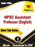 HPSC Assistant Professor (English) Test  PDF Book In English - Practice Set