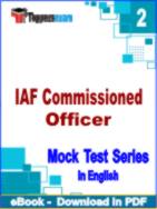 IAF Commissioned Officer Test PDF Book In English - Question Paper