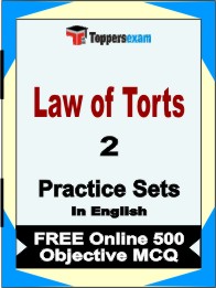 Law of Torts Exam Book in English - Question Paper / Practice Set