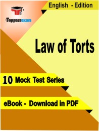 Law of Torts Exam PDF Book In English - Mock Test/Practice Set