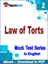 Law of Torts Exam PDF Book In English - Question Paper