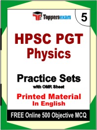 HPSC PGT Physics Exam Book in English - Mock Test / Practice Set