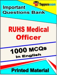 RUHS Medical Officer Exam  Book in English - Objective MCQ