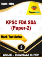 KPSC FDA SDA (Paper-2) Test PDF Book In English - Practice Set