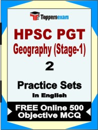 HPSC PGT Geography (Stage-1) Exam Book in English - Question Paper / Practice Set