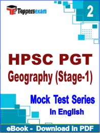HPSC PGT Geography (Stage-1) Exam PDF Book In English - Question Paper
