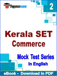 Kerala SET Commerce Exam PDF Book In English - Question Paper